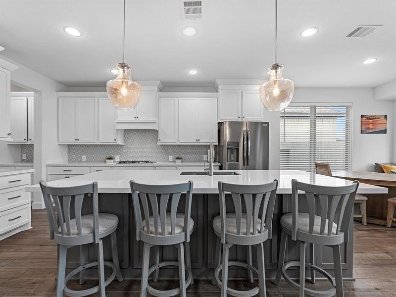 Endless landscape of quartz counters! Large Island for entertaining and preparing! Beautiful color selections!