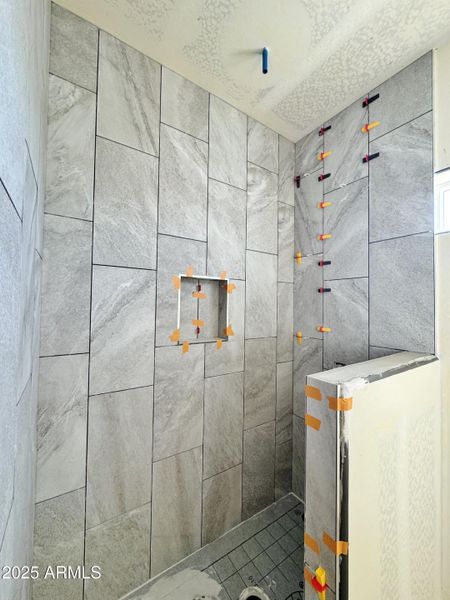 All tile shower master bath