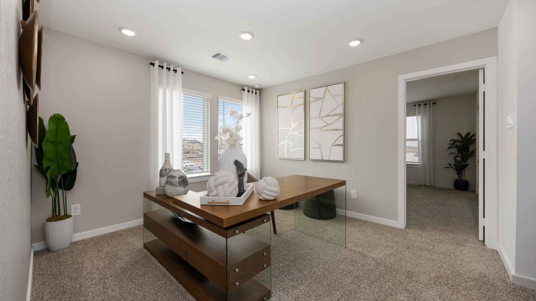 Furnished interior view inside a new home in Grand West, Houston (Image 8).