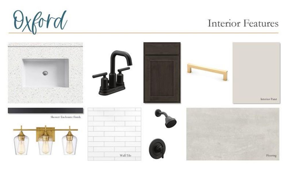 Sample of building materials used in homes in The Cottages at Lariat, Liberty Hill (Image 13).