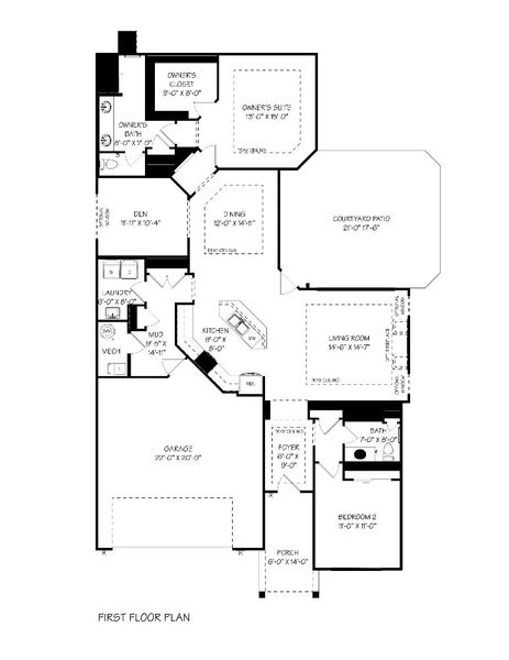 2D floor plan layout of this home in Courtyards by Carrell, Ocean Isle Beach, NC (Image 7). 2D floor plan layout of this home in Courtyards by Carrell, Ocean Isle Beach, NC (Image 7).
