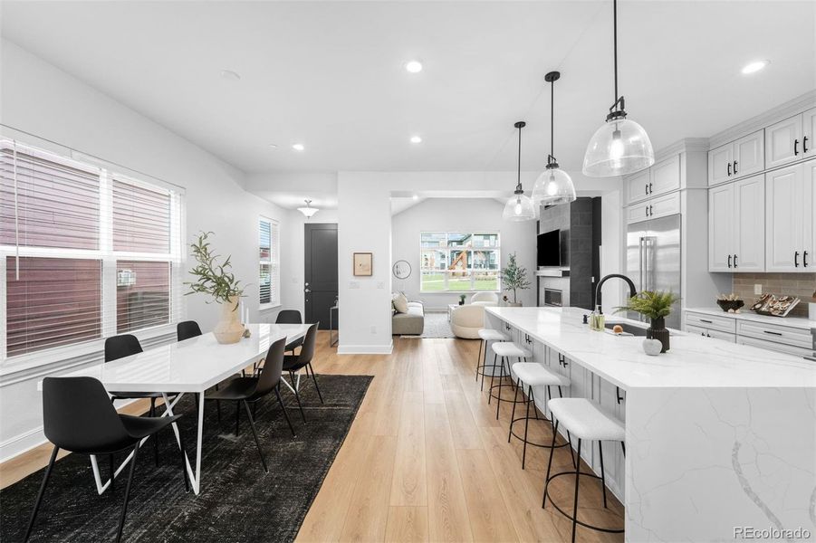 Open flow connects main living, kitchen, and dining effortlessly