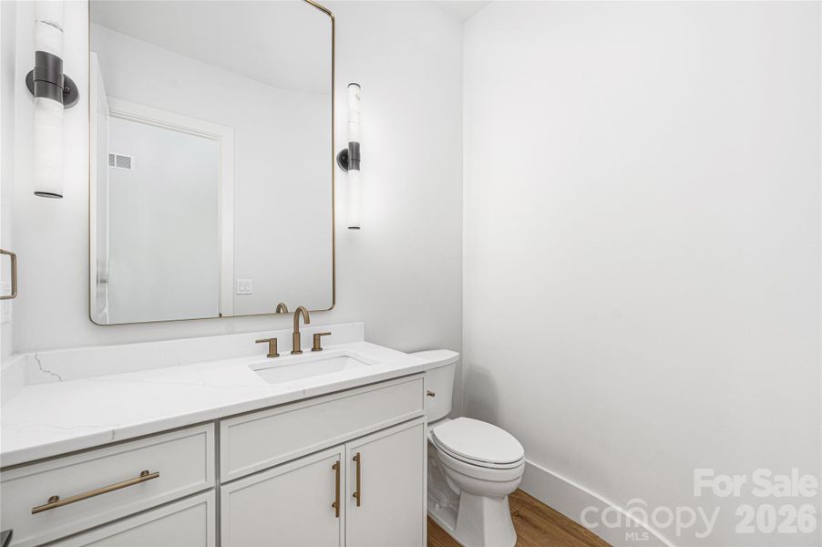 Main level powder room.