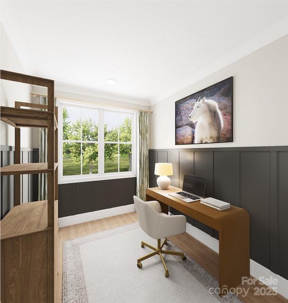 Dedicated Office on Second Floor So You Don't Have to Sacrifice a Bedroom. *Virtual Rendering | Actual Finishes, Structural Selections, and Orientation May Vary.