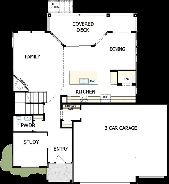 2D floor plan layout of this home in Cloverleaf - Pinnacle Collection, Monument, CO (Image 2). 2D floor plan layout of this home in Cloverleaf - Pinnacle Collection, Monument, CO (Image 2).