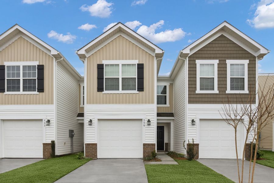 Front exterior of a new home in Taylor Hill, Gilbert, SC, highlighting curb appeal (Image 1). Front exterior of a new home in Taylor Hill, Gilbert, SC, highlighting curb appeal (Image 1).