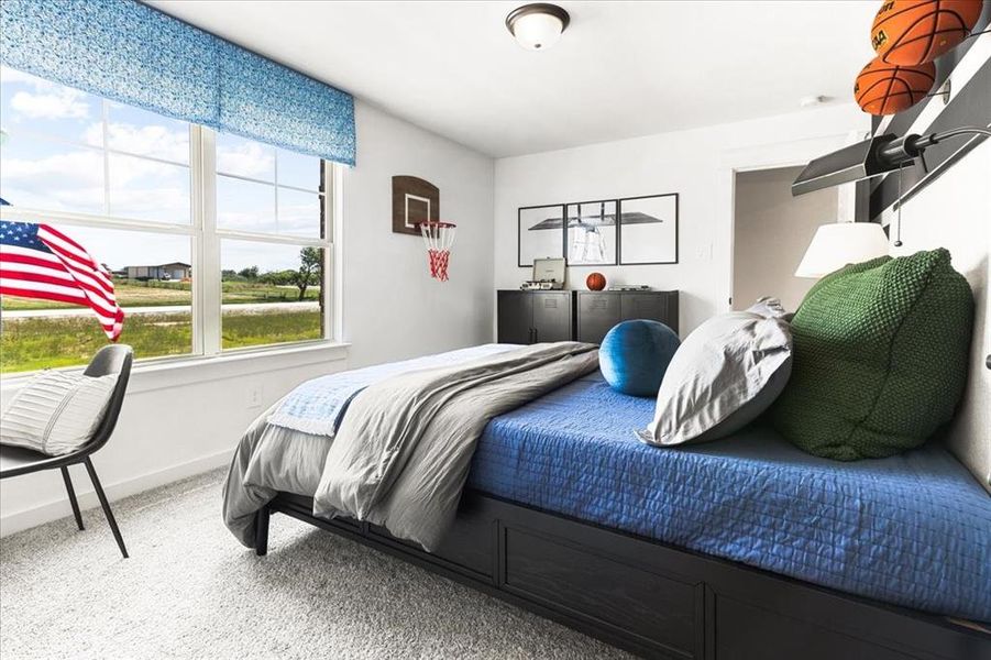 Furnished interior view inside a new home in Keeneland 50s, Aubrey (Image 7). Furnished interior view inside a new home in Keeneland 50s, Aubrey (Image 7).