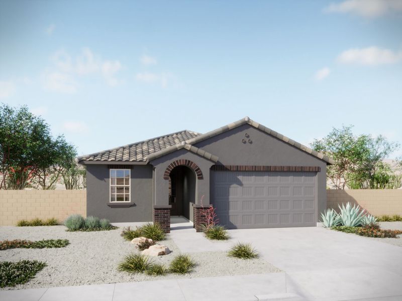 Representative exterior photo of a completed home built from the Brandy by Mattamy Homes in Oasis At Rocking K, Vail, AZ (Image 7).