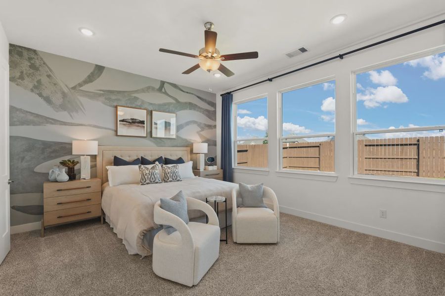 Representative furnished interior of a home built from the Middleton by Chesmar Homes in Brookewater 45's, Rosenberg (Image 10).