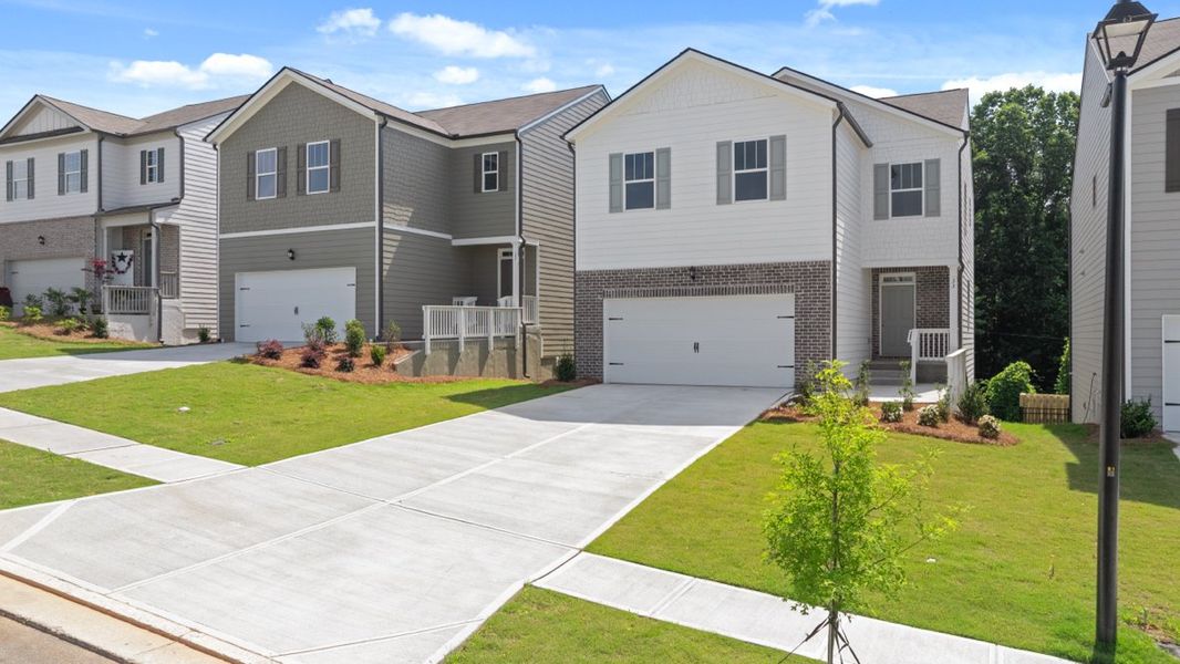 Representative exterior photo of a completed home built from the Aisle by D.R. Horton in Rolling Meadows, Jasper, GA (Image 2). Representative exterior photo of a completed home built from the Aisle by D.R. Horton in Rolling Meadows, Jasper, GA (Image 2).