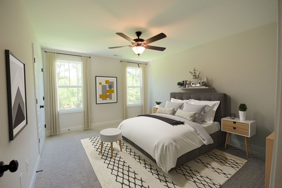 Representative furnished interior of a home built from the Beaufort by Stevens Fine Homes in Parkwood Estates, Leland (Image 16).