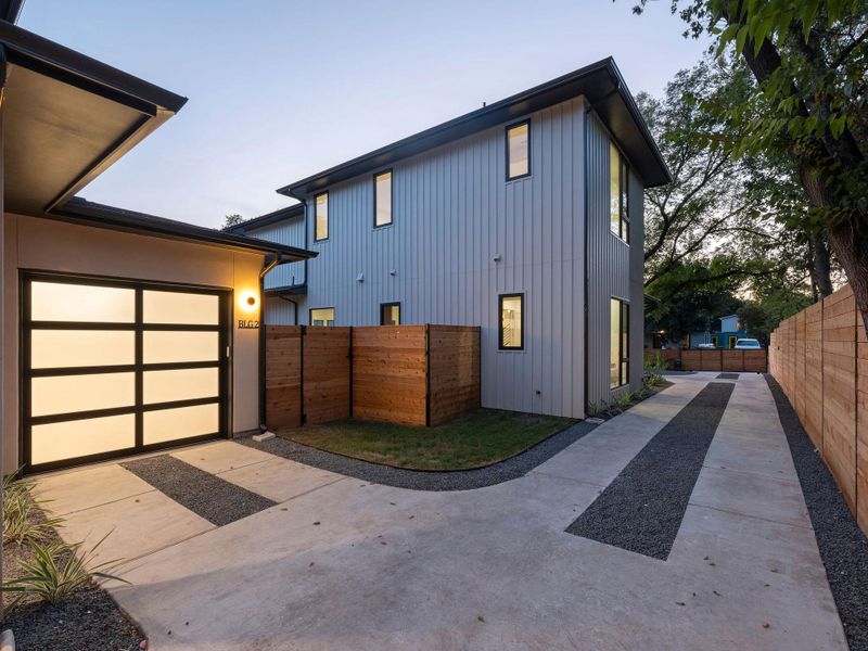 Exterior details and patio area of a home in , Austin (Image 32).