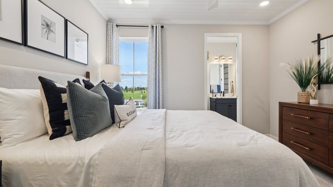 Furnished interior view inside a new home in Isla Mirada, San Antonio (Image 36).