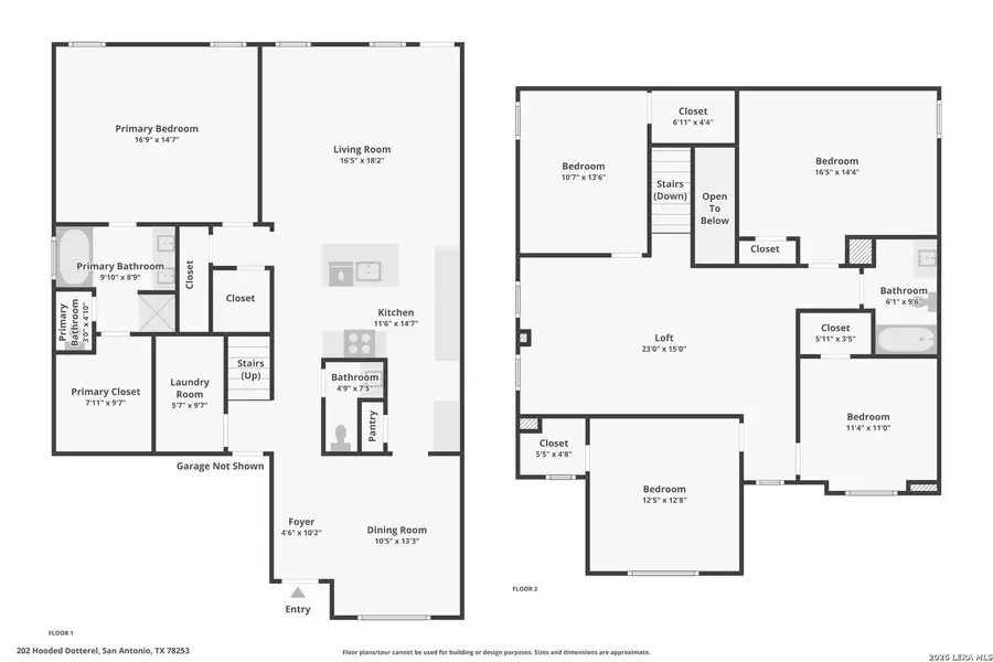 2D floor plan layout of this home in Redbird Ranch, San Antonio, TX (Image 4).