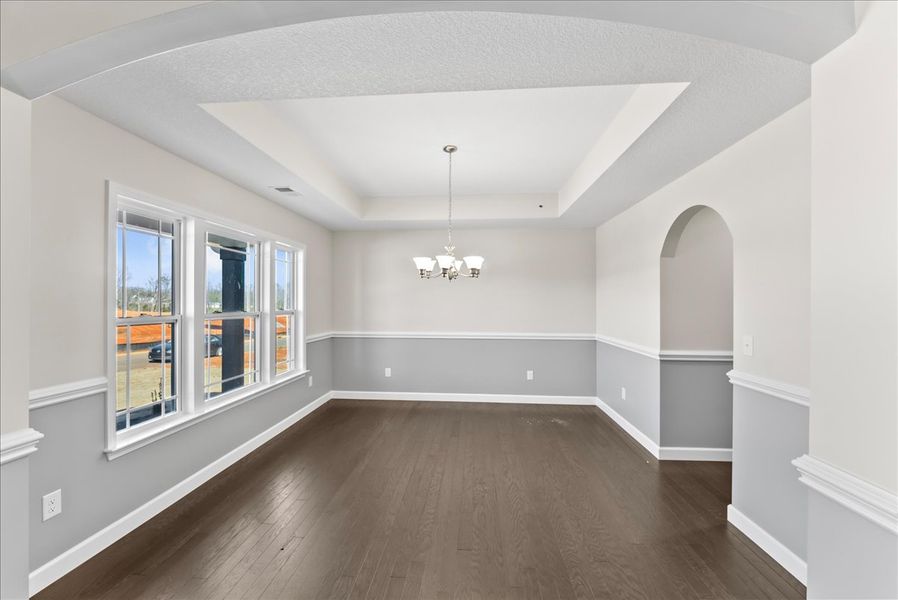 Representative unfurnished interior of a home built from the Addington by Enchanted Homes in Davis Heights, Inman (Image 39).