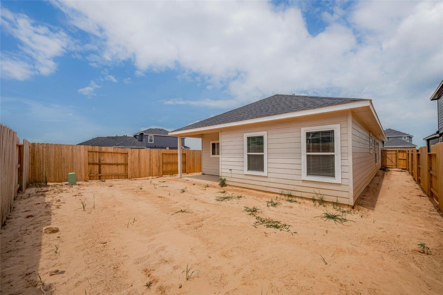 Exterior details and patio area of a home in La Segarra, Brookshire (Image 27). Exterior details and patio area of a home in La Segarra, Brookshire (Image 27).