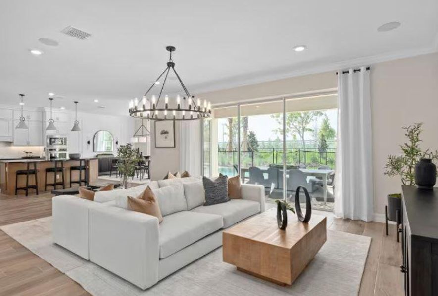 Furnished interior view inside a new home in The Reserve at Eastpointe, Palm Beach Gardens (Image 7). Furnished interior view inside a new home in The Reserve at Eastpointe, Palm Beach Gardens (Image 7).