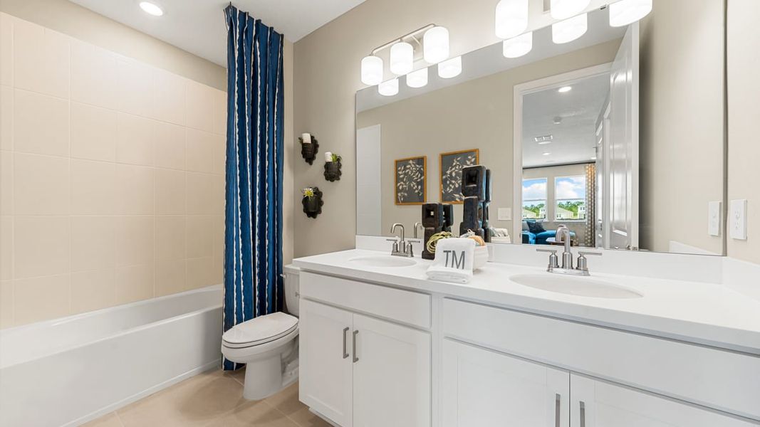 Furnished interior view inside a new home in Indigo Creek, Apollo Beach (Image 18).