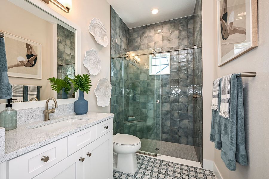 Representative furnished interior of a home built from the Key West II by Homes by WestBay in Crosswind Ranch, Parrish (Image 19).