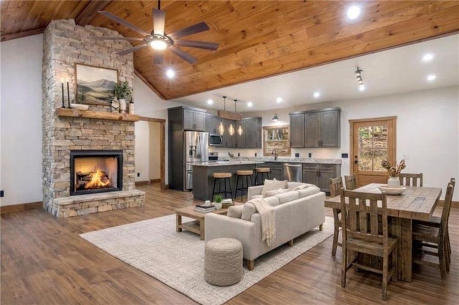 Furnished interior view inside a new home in , Ellijay (Image 17).