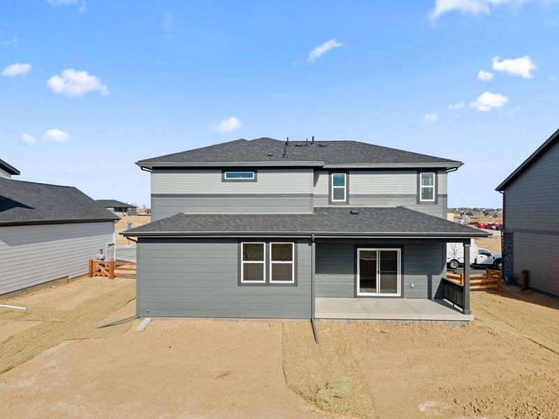 Exterior details and patio area of a home in The Legacy Collection at Talon Pointe, Thornton (Image 2). Exterior details and patio area of a home in The Legacy Collection at Talon Pointe, Thornton (Image 2).