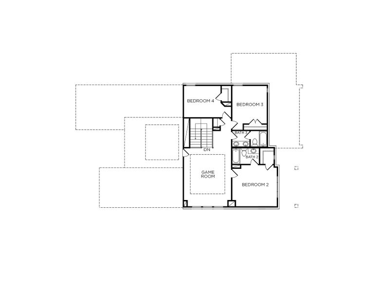 2D floor plan layout of this home in Canterra Creek  60', Rosharon, TX (Image 6).