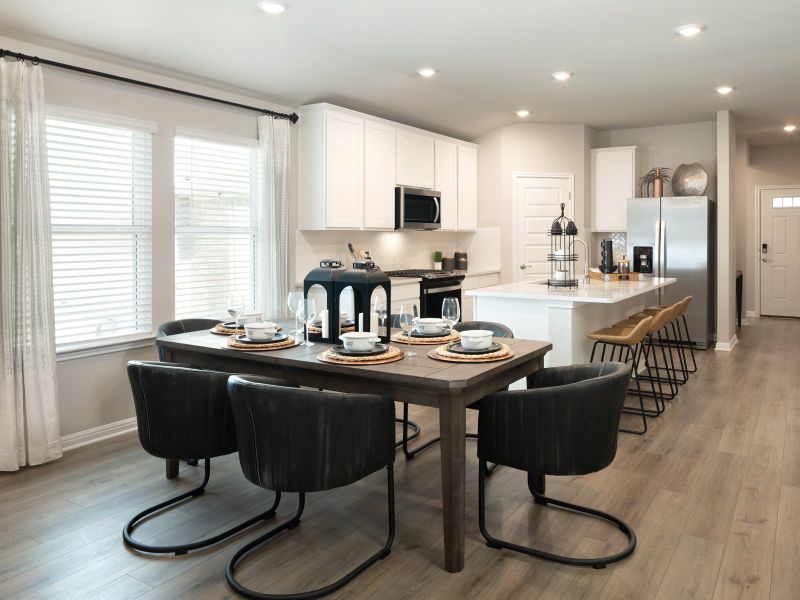 Furnished interior view inside a new home in Big Sky Ranch - Reserve Collection, Dripping Springs (Image 4).