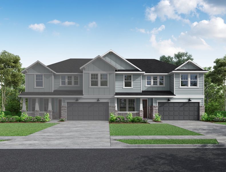 Representative exterior photo of a completed home built from the Prosperity by Beazer Homes in The Highlands, Porter, TX (Image 2).