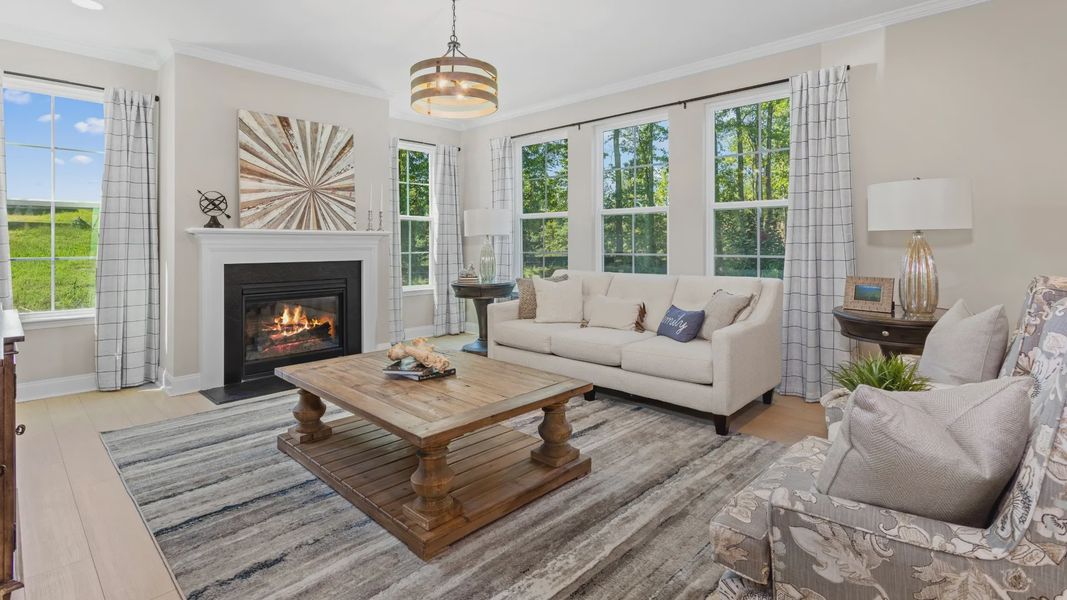 Furnished interior view inside a new home in Station Pointe, Angier (Image 6).