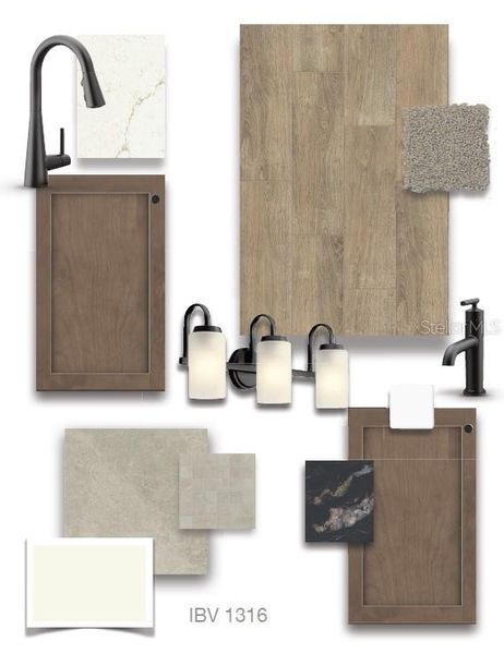 Sample of building materials used in homes in Isles at Bayview, Parrish (Image 7).