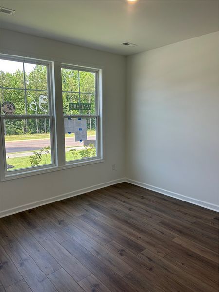 Natural light floods this newly built living space
