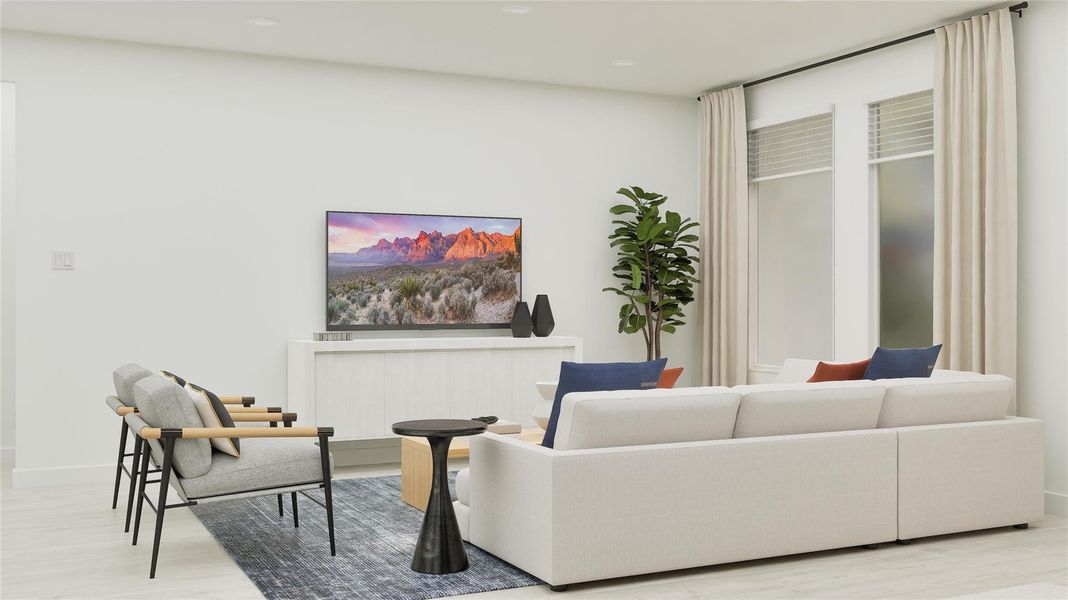 Furnished interior view inside a new home in River Bridge Ranch, San Marcos (Image 28).