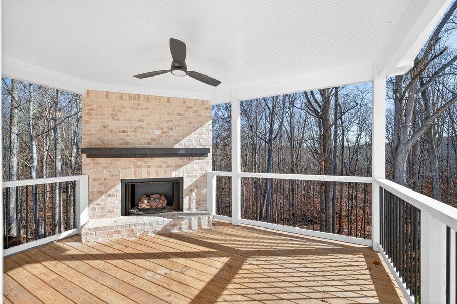 Exterior details and patio area of a home in , Flowery Branch (Image 30).