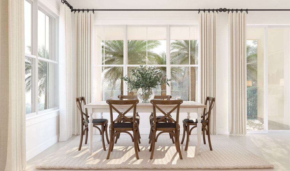 Dining area with natural light