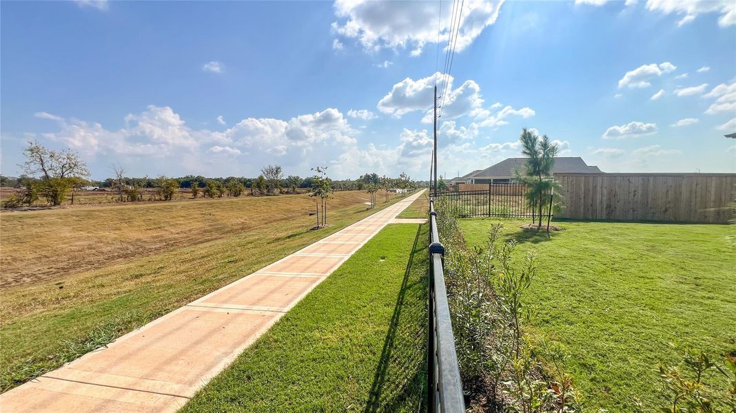 Rear Yard leads to Walking Trails Rear Yard leads to Walking Trails