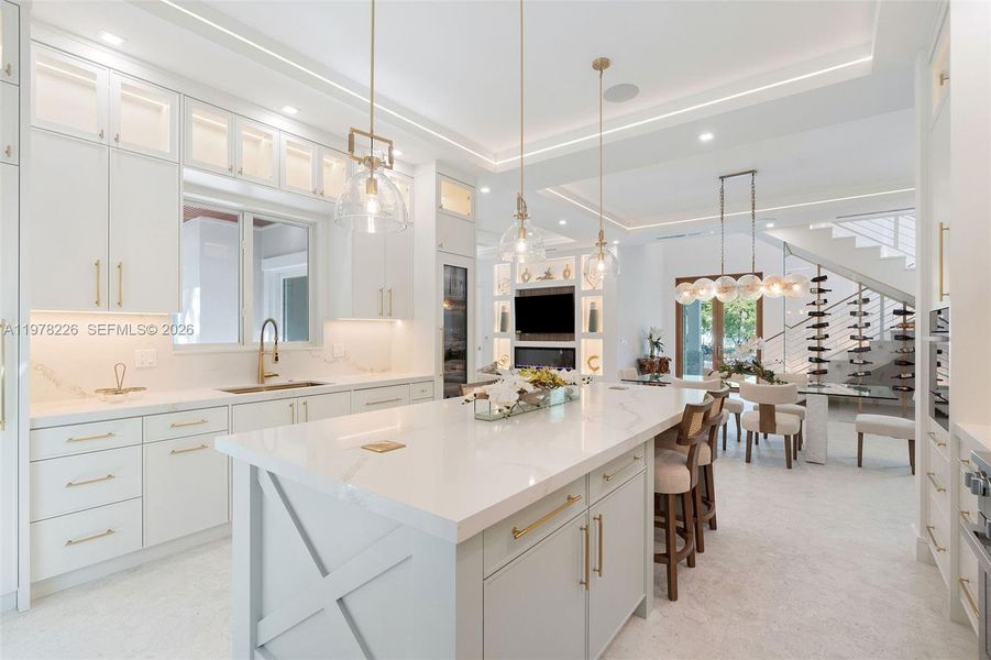 Furnished interior view inside a new home in , Islamorada, Village of Islands (Image 12).