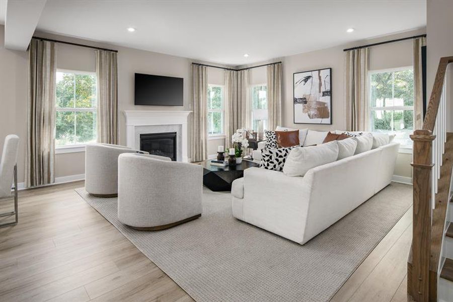 Representative furnished interior of a home built from the Powell by Ryan Homes in Eagles Crest, Jefferson (Image 8).