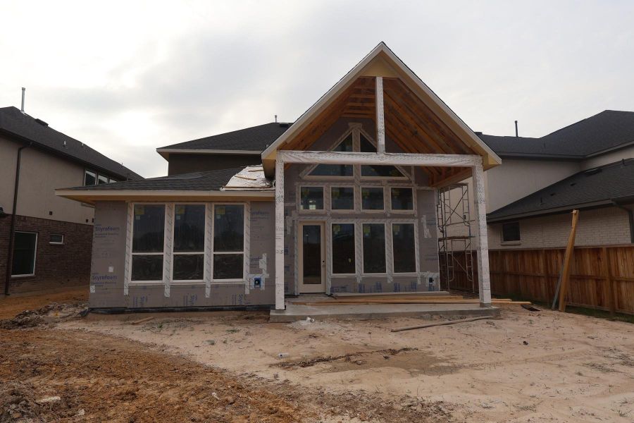 In-progress construction of a new home in Woodson’s Reserve, Spring, TX (Image 8).