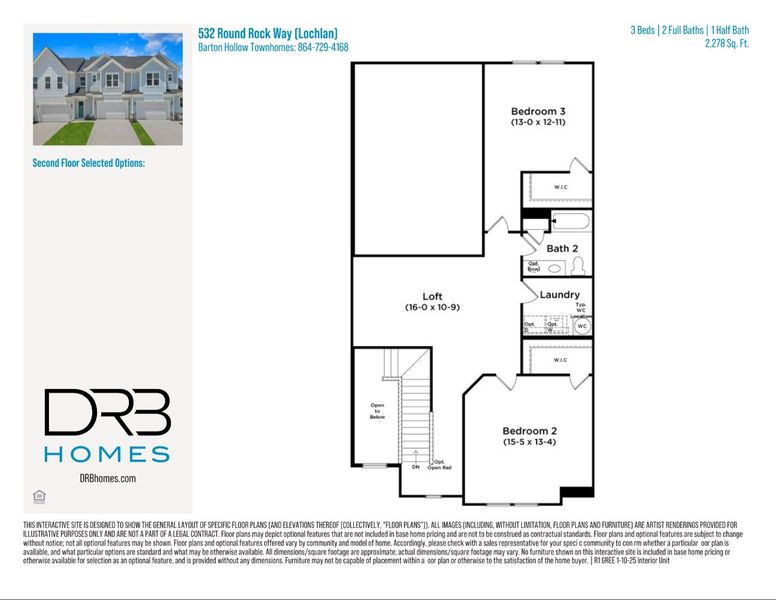 2D floor plan layout of this home in Barton Hollow Townhomes, Fountain Inn, SC (Image 5). 2D floor plan layout of this home in Barton Hollow Townhomes, Fountain Inn, SC (Image 5).