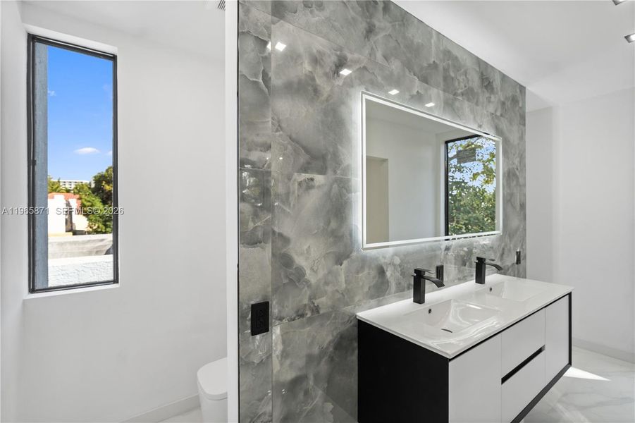 Furnished interior view inside a new home in , Miami (Image 32).