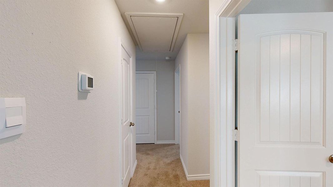 Spacious, unfurnished interior of a new home in Sterling Meadows, Salado (Image 17). Spacious, unfurnished interior of a new home in Sterling Meadows, Salado (Image 17).