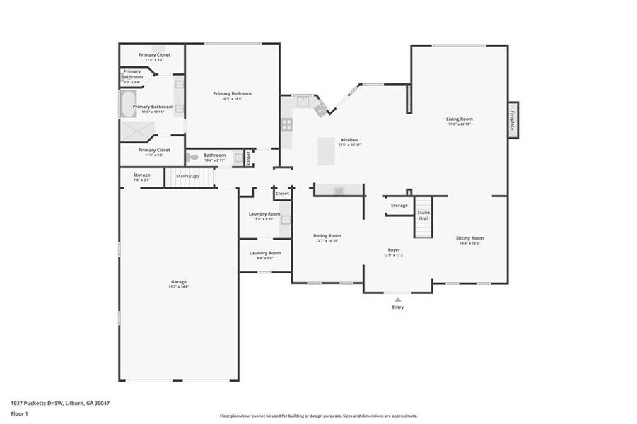 2D floor plan layout of this home in , Lilburn, GA (Image 5).