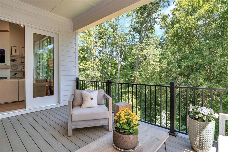 Exterior details and patio area of a home in Waterside Single Family, Peachtree Corners (Image 3). Exterior details and patio area of a home in Waterside Single Family, Peachtree Corners (Image 3).