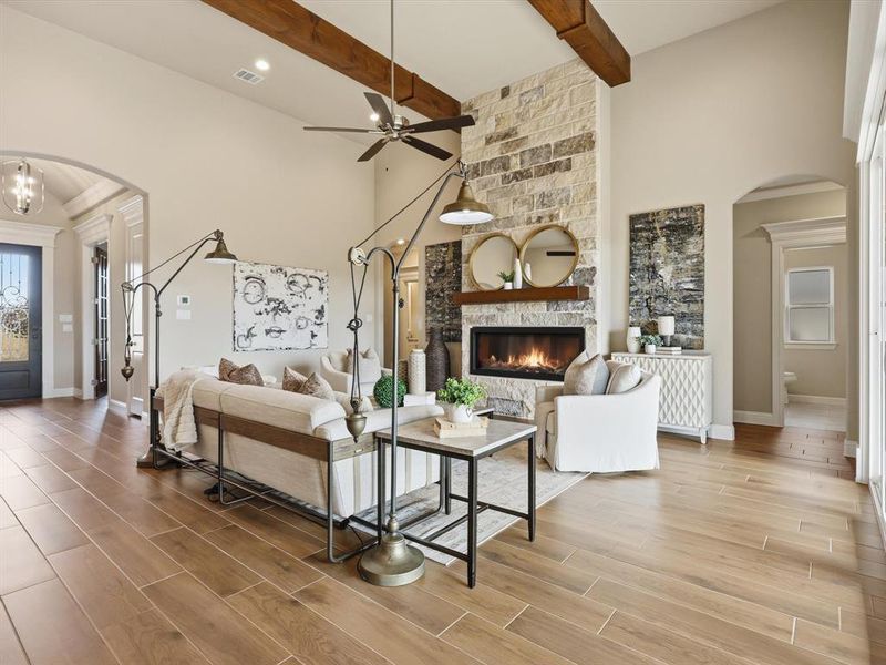 Furnished interior view inside a new home in , Granbury (Image 29).