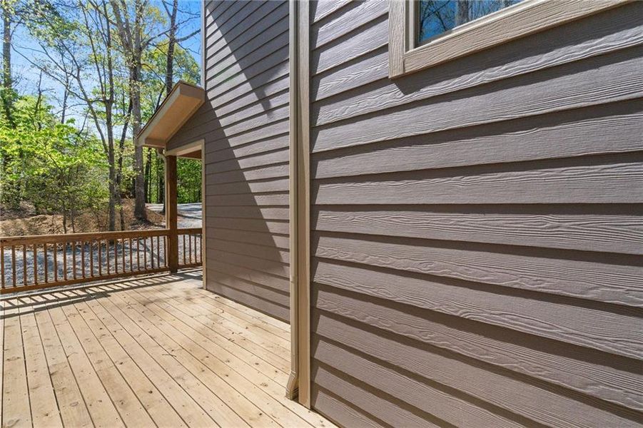 Exterior details and patio area of a home in , Ellijay (Image 3).