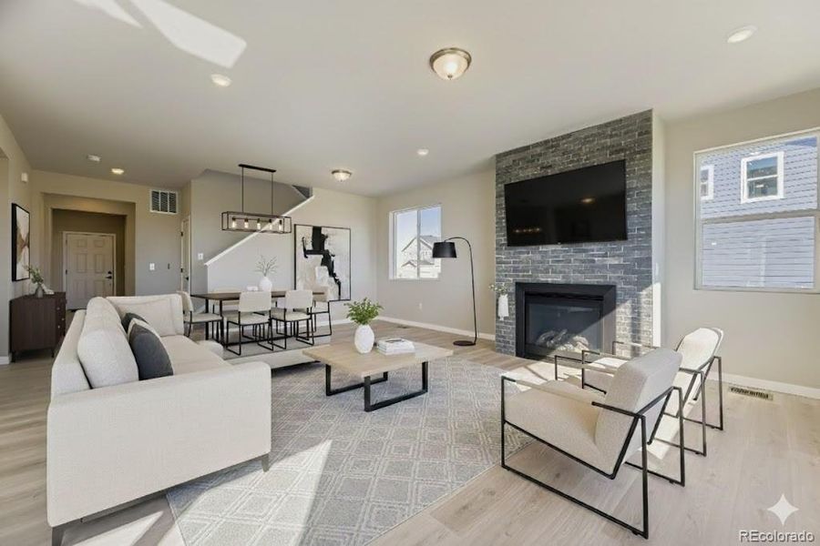 Conifer - Family/Dining Room - Virtually staged photo Conifer - Family/Dining Room - Virtually staged photo