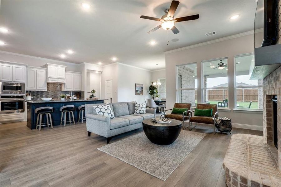 Furnished interior view inside a new home in Stone Eagle, Azle (Image 8).
