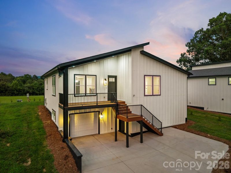 Exterior details and patio area of a home in , Hendersonville (Image 23).