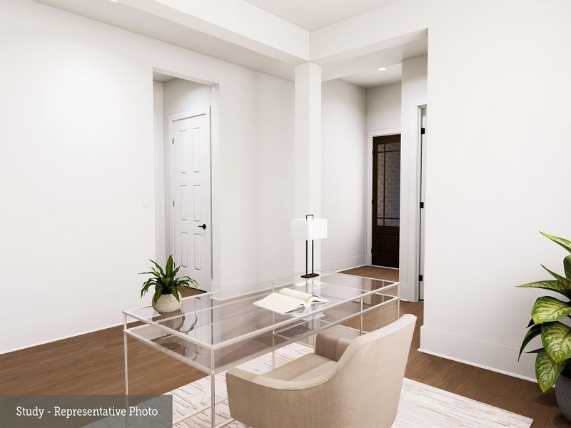 Furnished interior view inside a new home in COLTON - Reserve Collection, Todd Mission (Image 6).