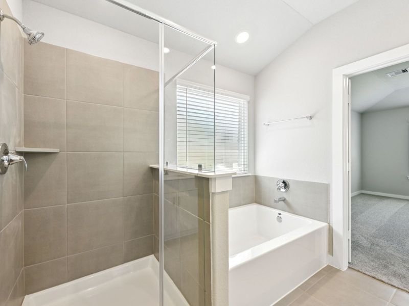 Furnished interior view inside a new home in Sundance Cove - Premier Series, Crosby (Image 10). Furnished interior view inside a new home in Sundance Cove - Premier Series, Crosby (Image 10).